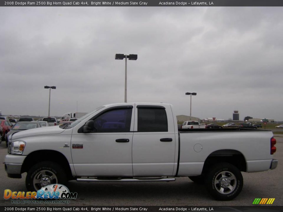 2008 Dodge Ram 2500 Big Horn Quad Cab 4x4 Bright White / Medium Slate Gray Photo #6