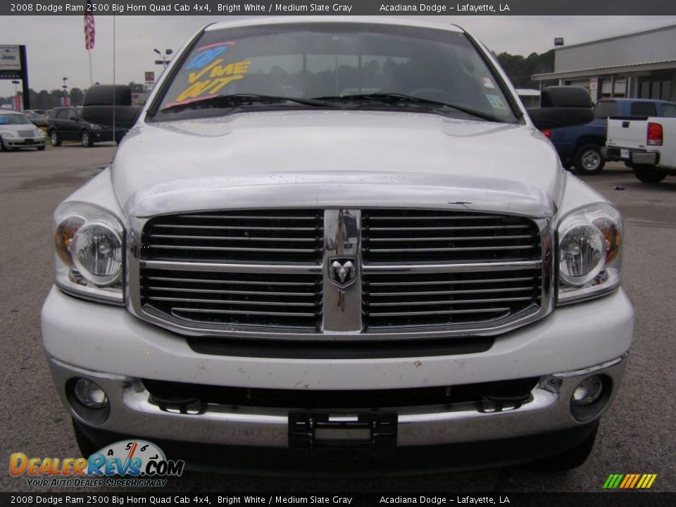 2008 Dodge Ram 2500 Big Horn Quad Cab 4x4 Bright White / Medium Slate Gray Photo #8