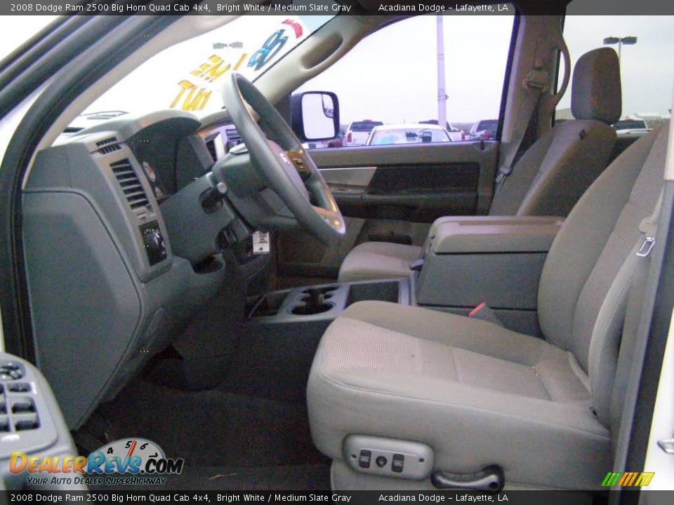 2008 Dodge Ram 2500 Big Horn Quad Cab 4x4 Bright White / Medium Slate Gray Photo #9