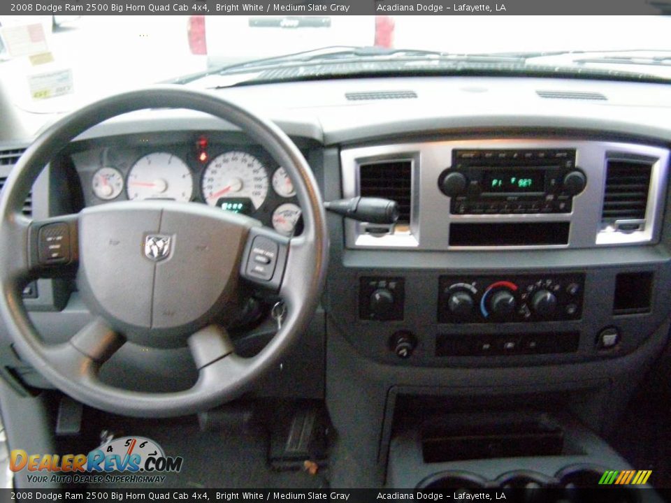 2008 Dodge Ram 2500 Big Horn Quad Cab 4x4 Bright White / Medium Slate Gray Photo #11