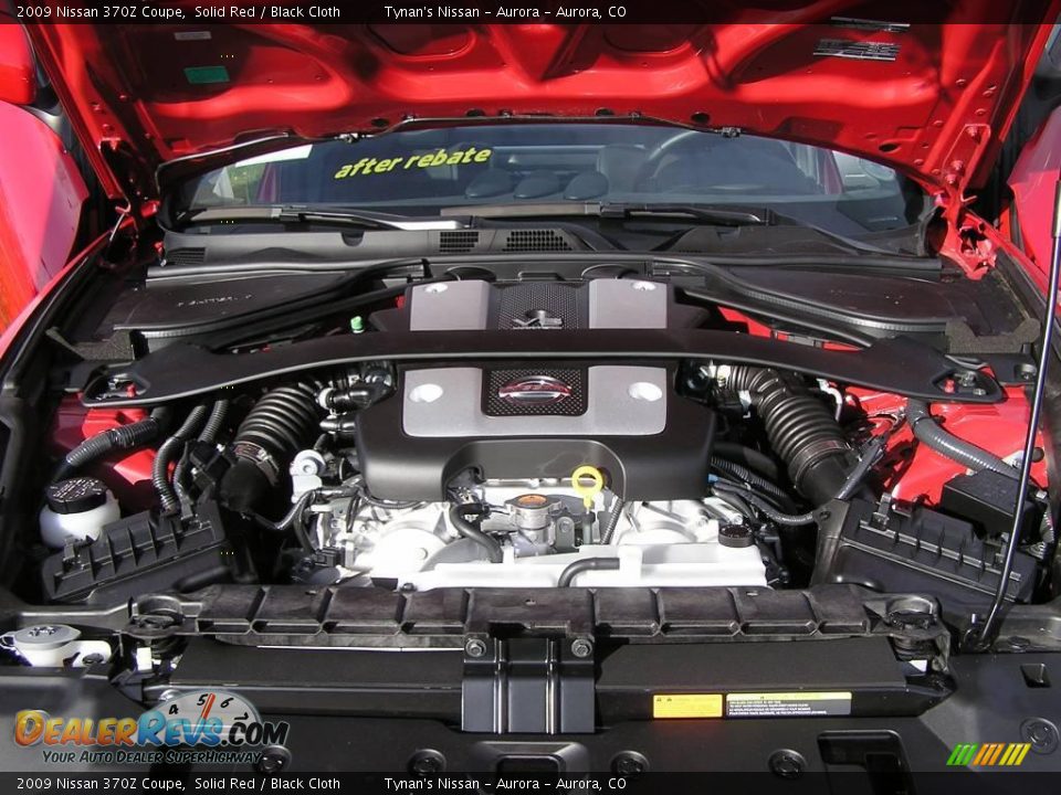 2009 Nissan 370Z Coupe Solid Red / Black Cloth Photo #11