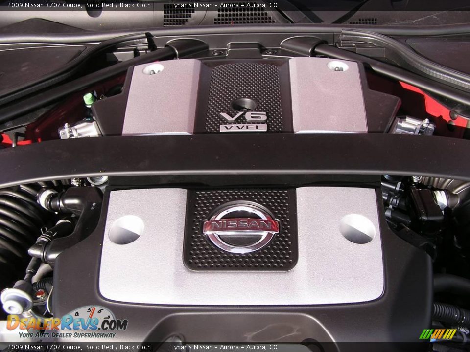2009 Nissan 370Z Coupe Solid Red / Black Cloth Photo #12