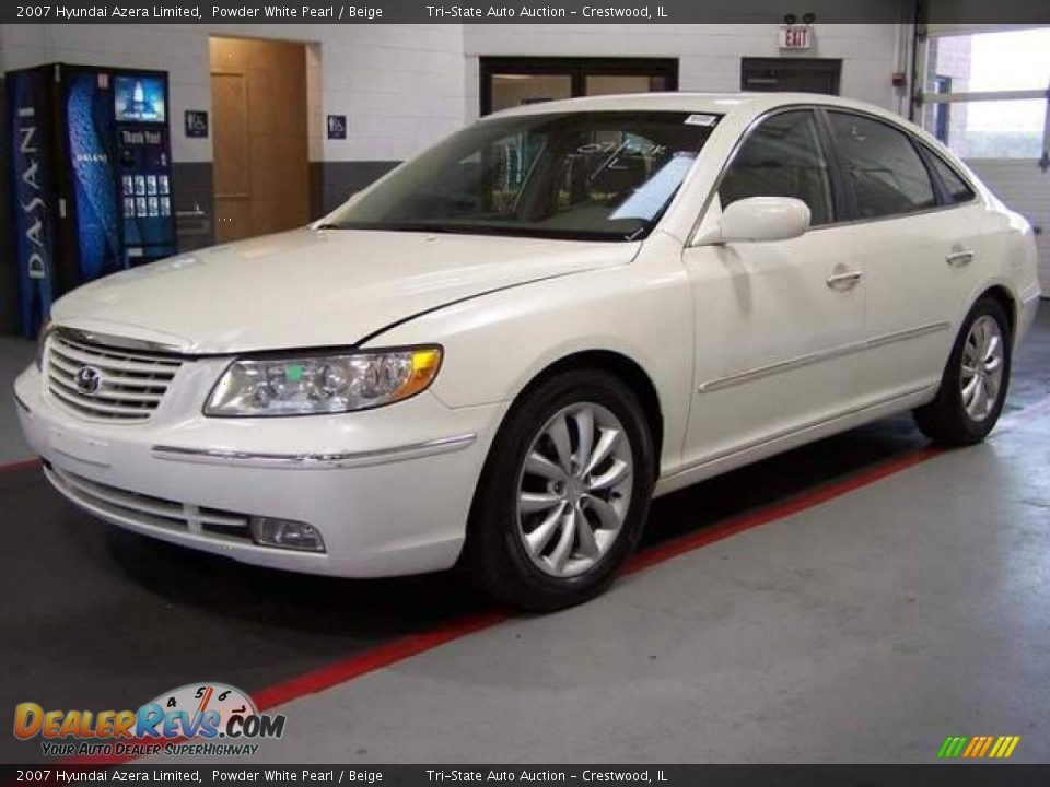 2007 Hyundai Azera Limited Powder White Pearl / Beige Photo #1