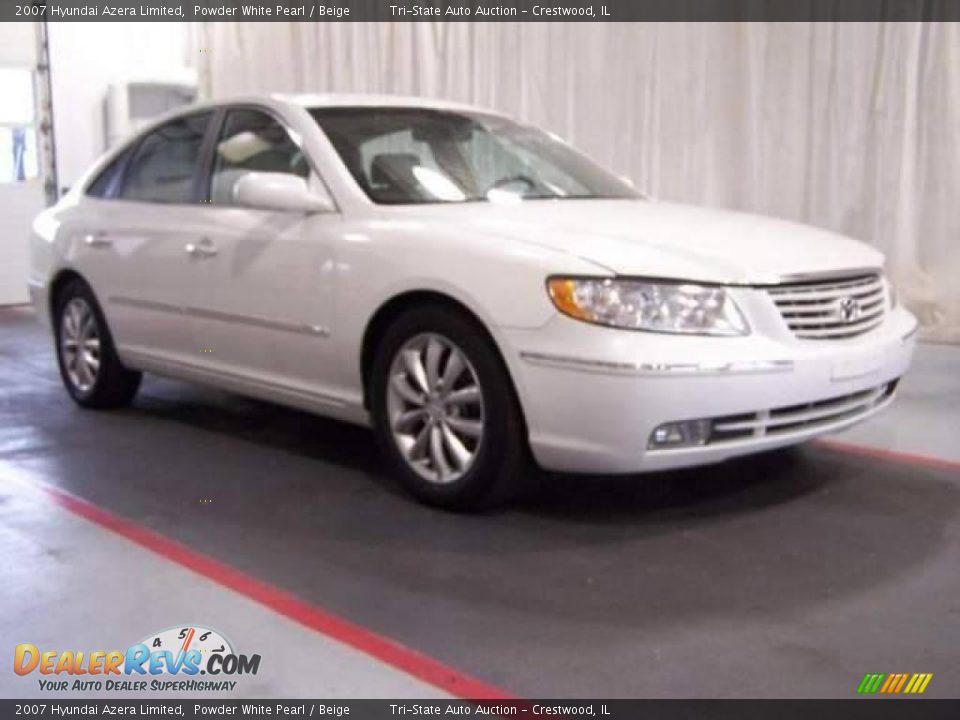 2007 Hyundai Azera Limited Powder White Pearl / Beige Photo #2