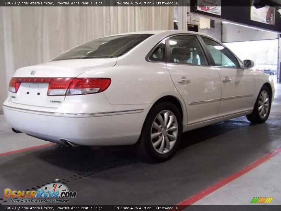 2007 Hyundai Azera Limited Powder White Pearl / Beige Photo #3