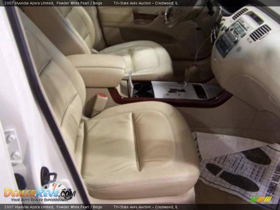 2007 Hyundai Azera Limited Powder White Pearl / Beige Photo #14