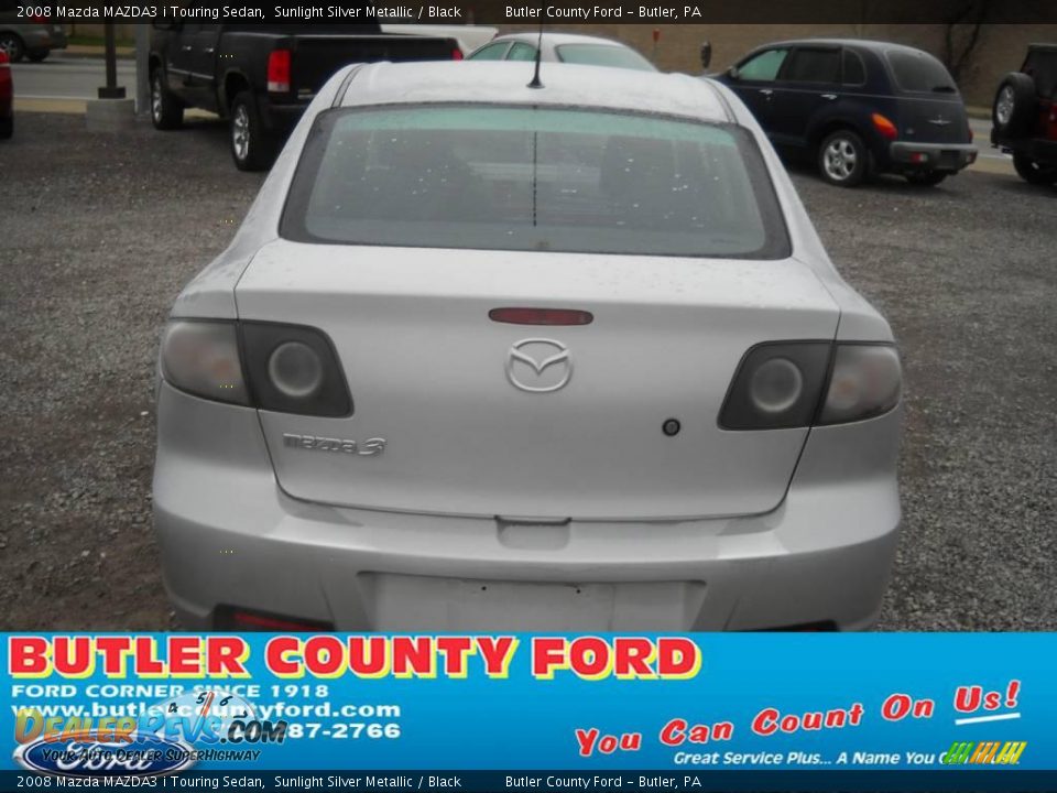2008 Mazda MAZDA3 i Touring Sedan Sunlight Silver Metallic / Black Photo #3