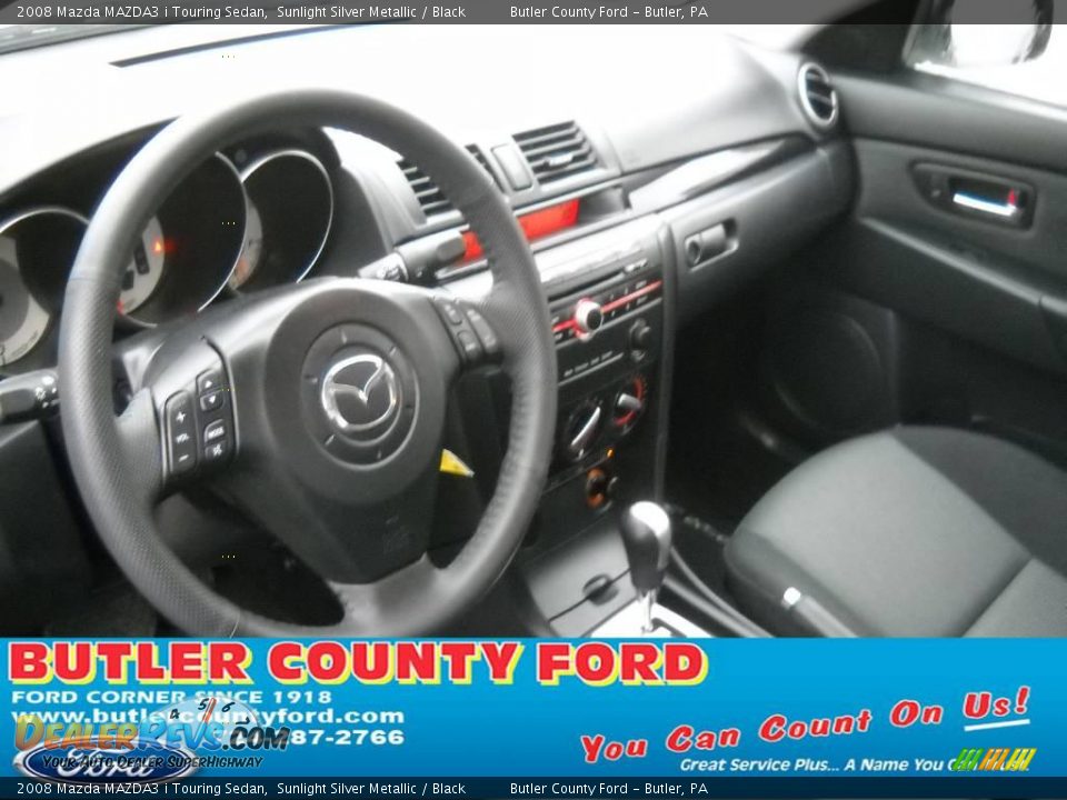 2008 Mazda MAZDA3 i Touring Sedan Sunlight Silver Metallic / Black Photo #7