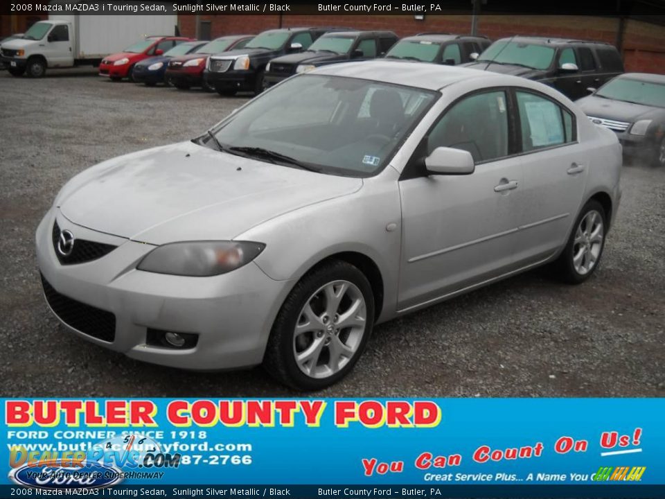 2008 Mazda MAZDA3 i Touring Sedan Sunlight Silver Metallic / Black Photo #18