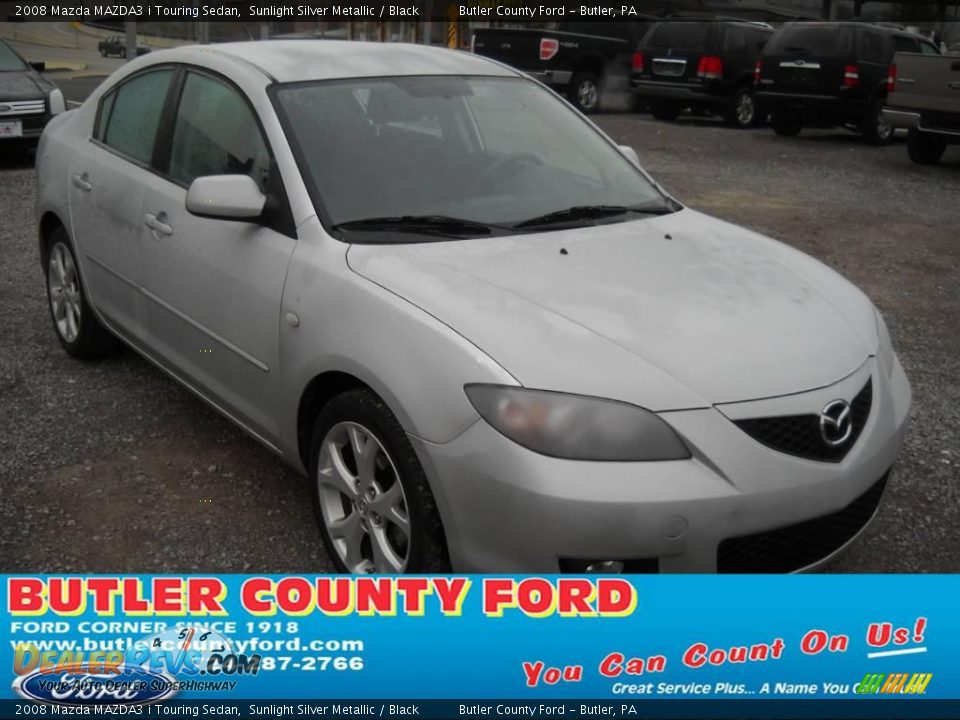 2008 Mazda MAZDA3 i Touring Sedan Sunlight Silver Metallic / Black Photo #20