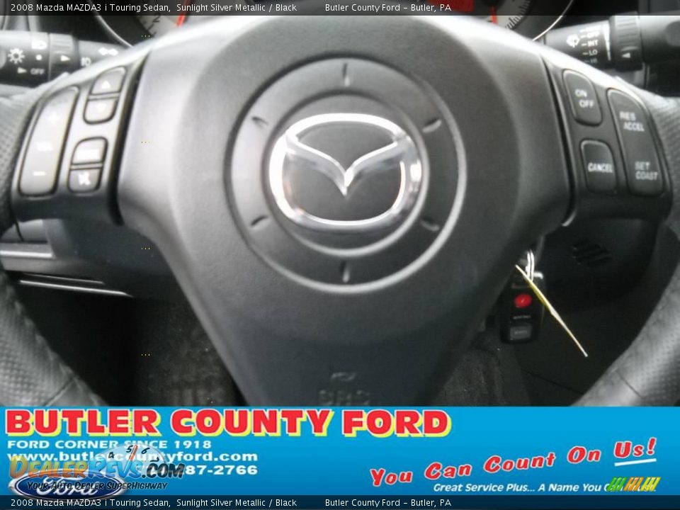 2008 Mazda MAZDA3 i Touring Sedan Sunlight Silver Metallic / Black Photo #24