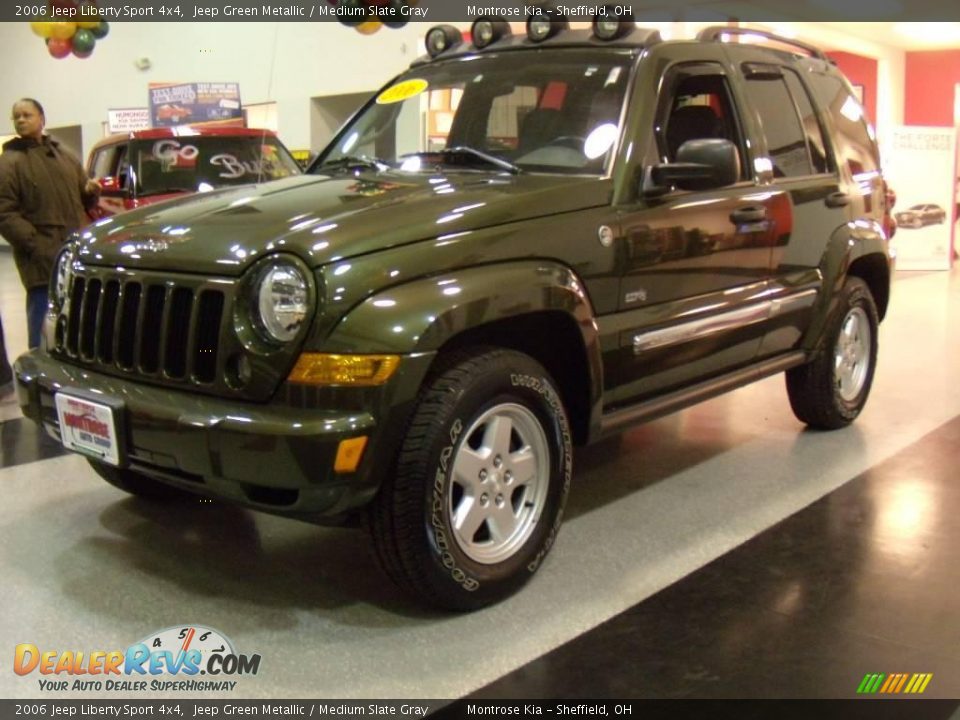 2006 Jeep Liberty Sport 4x4 Jeep Green Metallic / Medium Slate Gray Photo #1