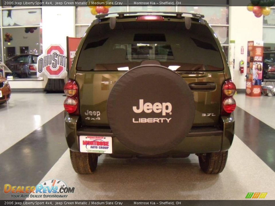 2006 Jeep Liberty Sport 4x4 Jeep Green Metallic / Medium Slate Gray Photo #4