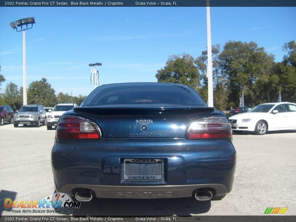 2002 Pontiac Grand Prix GT Sedan Blue Black Metallic / Graphite Photo #4