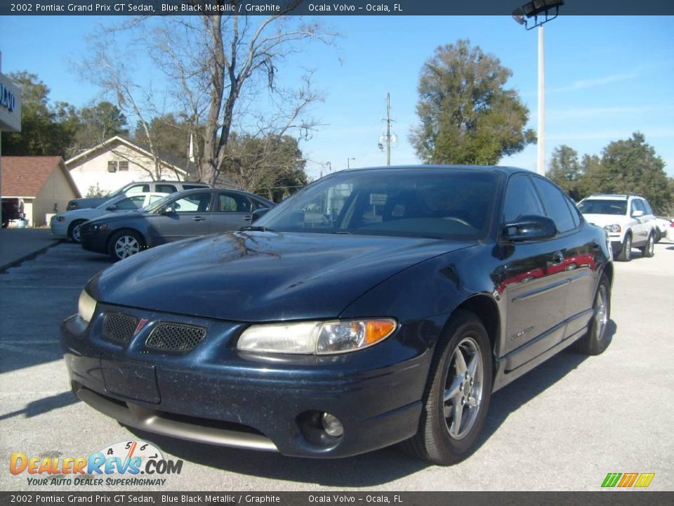 2002 Pontiac Grand Prix GT Sedan Blue Black Metallic / Graphite Photo #7