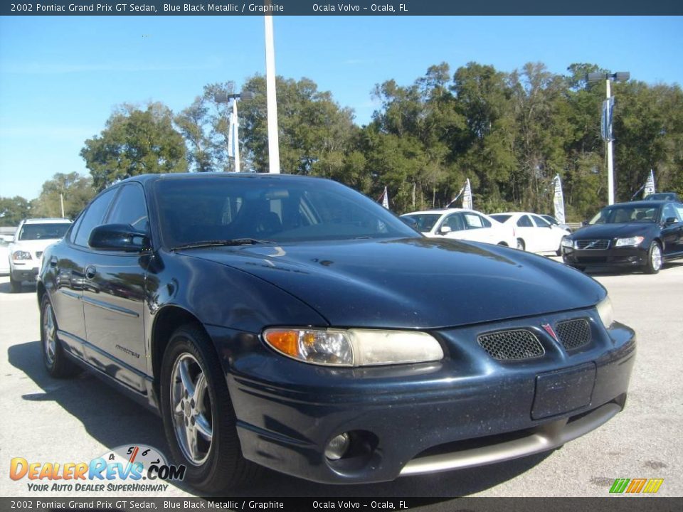 2002 Pontiac Grand Prix GT Sedan Blue Black Metallic / Graphite Photo #8