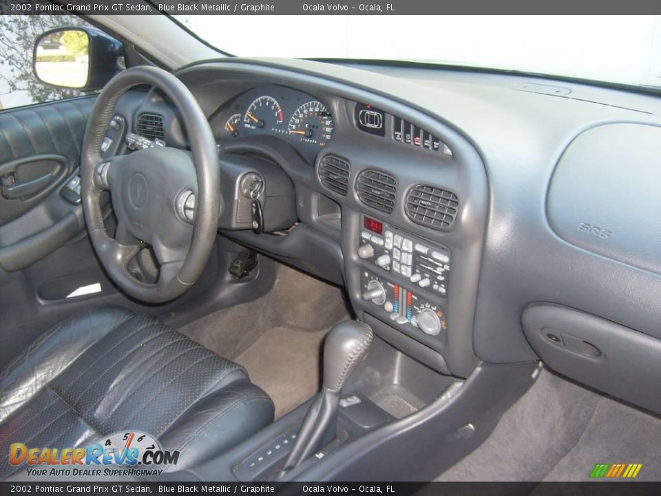 2002 Pontiac Grand Prix GT Sedan Blue Black Metallic / Graphite Photo #16