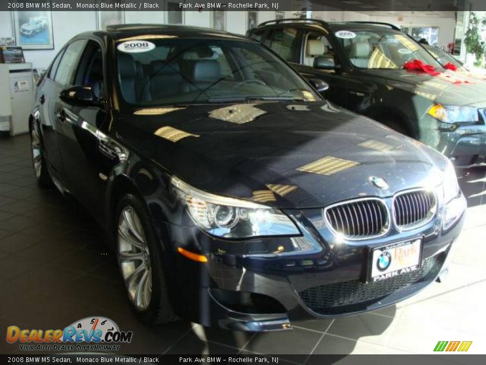 2008 BMW M5 Sedan Monaco Blue Metallic / Black Photo #1