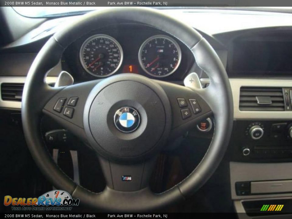 2008 BMW M5 Sedan Monaco Blue Metallic / Black Photo #10