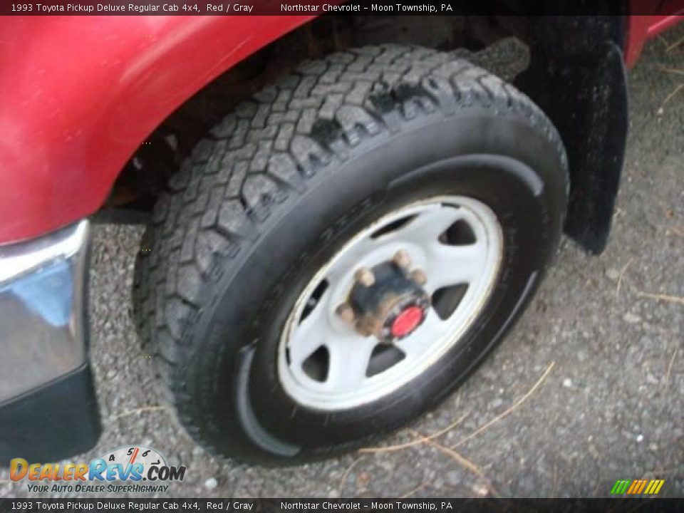 1993 Toyota Pickup Deluxe Regular Cab 4x4 Red / Gray Photo #7