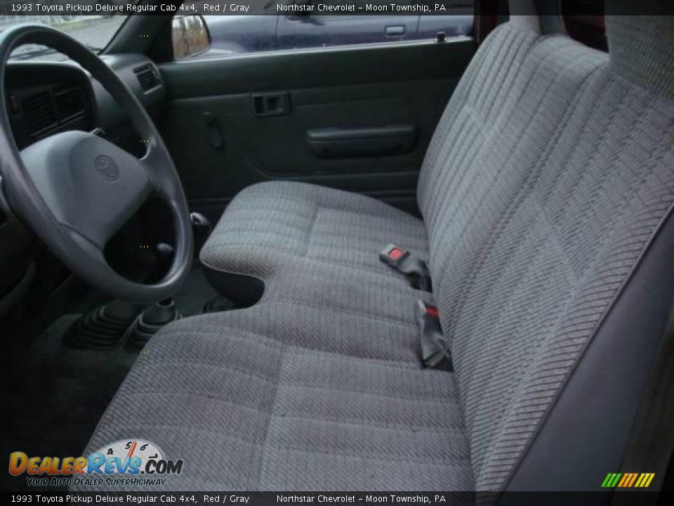 1993 Toyota Pickup Deluxe Regular Cab 4x4 Red / Gray Photo #9