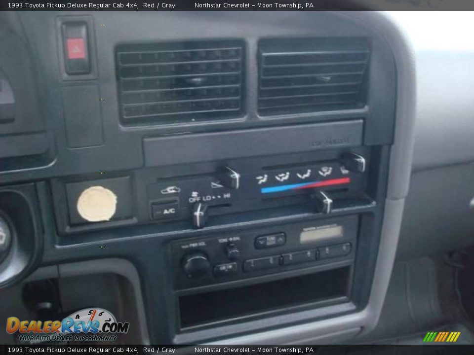 1993 Toyota Pickup Deluxe Regular Cab 4x4 Red / Gray Photo #13