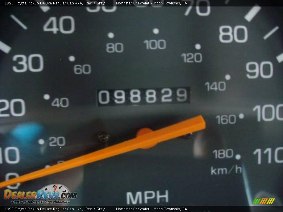 1993 Toyota Pickup Deluxe Regular Cab 4x4 Red / Gray Photo #15