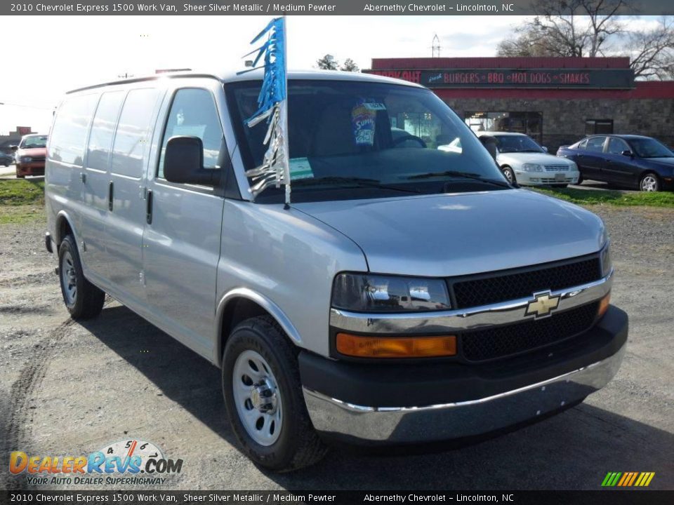 2010 Chevrolet Express 1500 Work Van Sheer Silver Metallic / Medium Pewter Photo #5