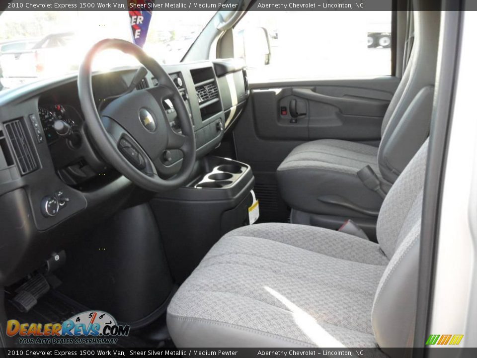 2010 Chevrolet Express 1500 Work Van Sheer Silver Metallic / Medium Pewter Photo #25