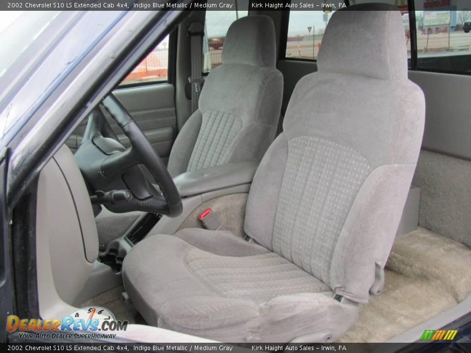 2002 Chevrolet S10 LS Extended Cab 4x4 Indigo Blue Metallic / Medium Gray Photo #7