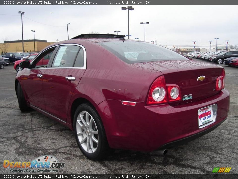 2009 Chevrolet Malibu LTZ Sedan Red Jewel / Cocoa/Cashmere Photo #3