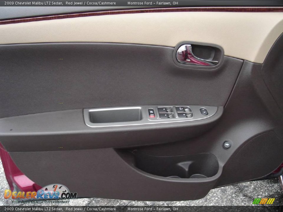 2009 Chevrolet Malibu LTZ Sedan Red Jewel / Cocoa/Cashmere Photo #22