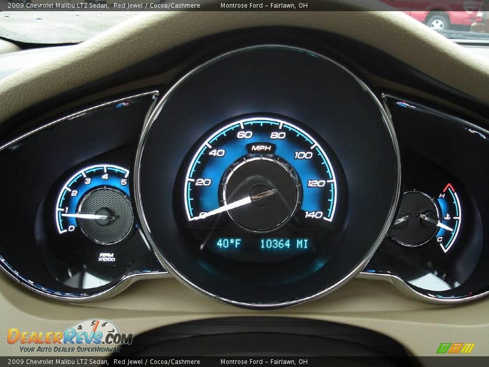 2009 Chevrolet Malibu LTZ Sedan Red Jewel / Cocoa/Cashmere Photo #27