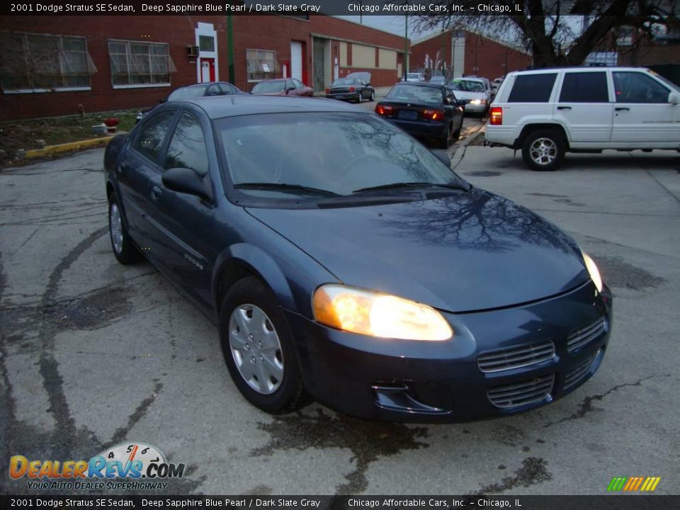 2001 Dodge Stratus SE Sedan Deep Sapphire Blue Pearl / Dark Slate Gray Photo #2