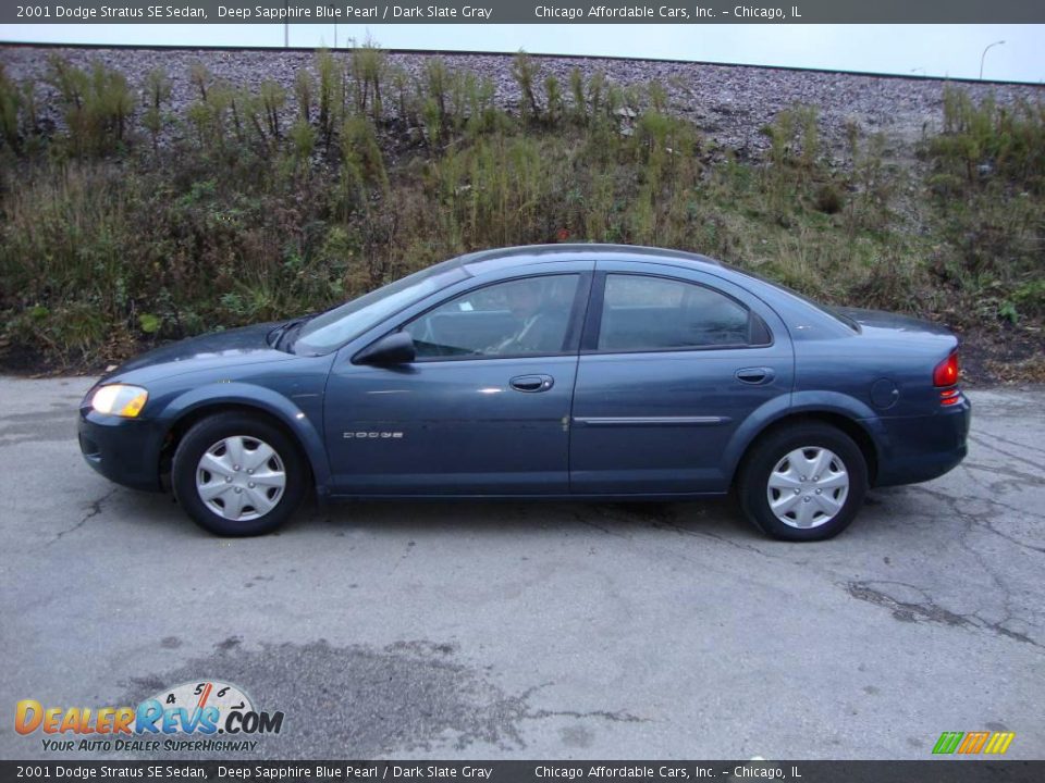 2001 Dodge Stratus SE Sedan Deep Sapphire Blue Pearl / Dark Slate Gray Photo #6