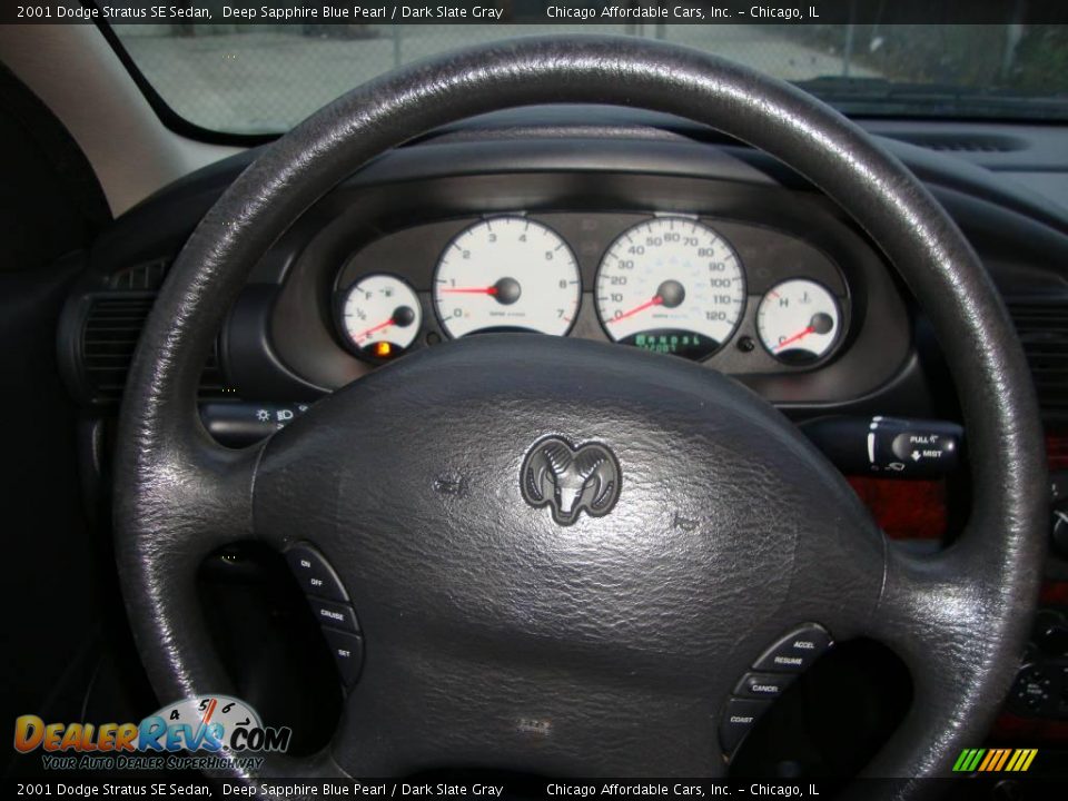 2001 Dodge Stratus SE Sedan Deep Sapphire Blue Pearl / Dark Slate Gray Photo #7