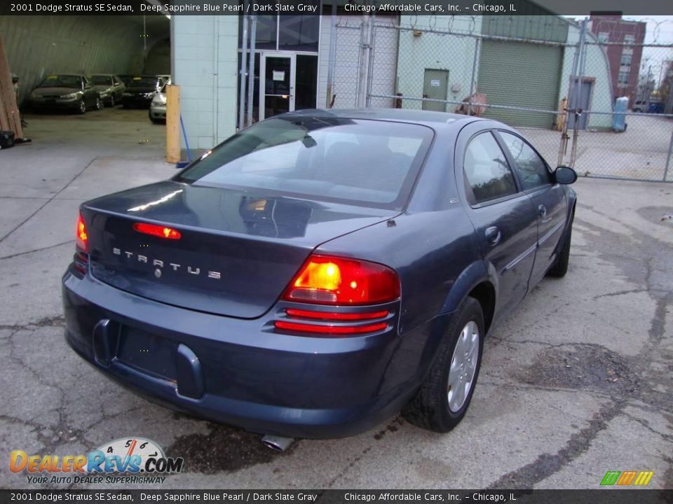 2001 Dodge Stratus SE Sedan Deep Sapphire Blue Pearl / Dark Slate Gray Photo #11