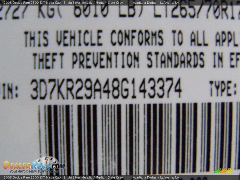 2008 Dodge Ram 2500 SXT Mega Cab Bright Silver Metallic / Medium Slate Gray Photo #12