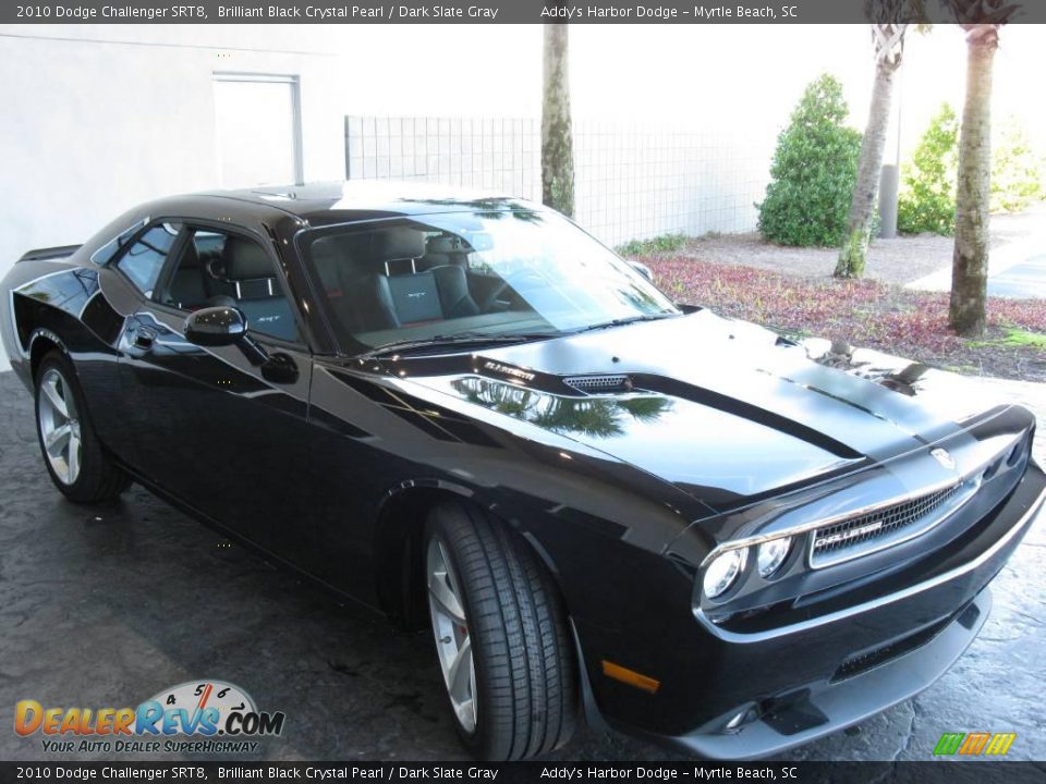 2010 Dodge Challenger SRT8 Brilliant Black Crystal Pearl / Dark Slate Gray Photo #3