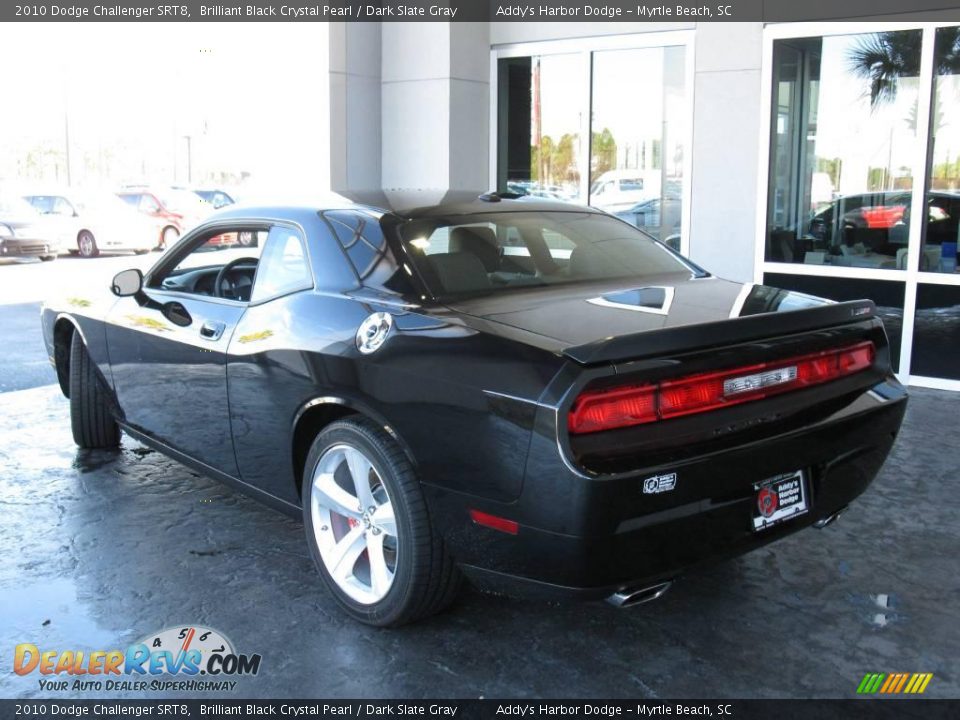 2010 Dodge Challenger SRT8 Brilliant Black Crystal Pearl / Dark Slate Gray Photo #6