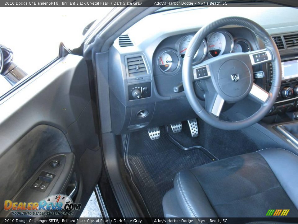2010 Dodge Challenger SRT8 Brilliant Black Crystal Pearl / Dark Slate Gray Photo #12