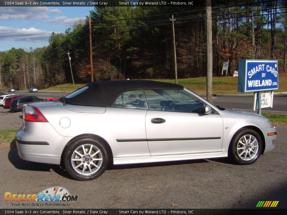 2004 Saab 9-3 Arc Convertible Silver Metallic / Slate Gray Photo #5