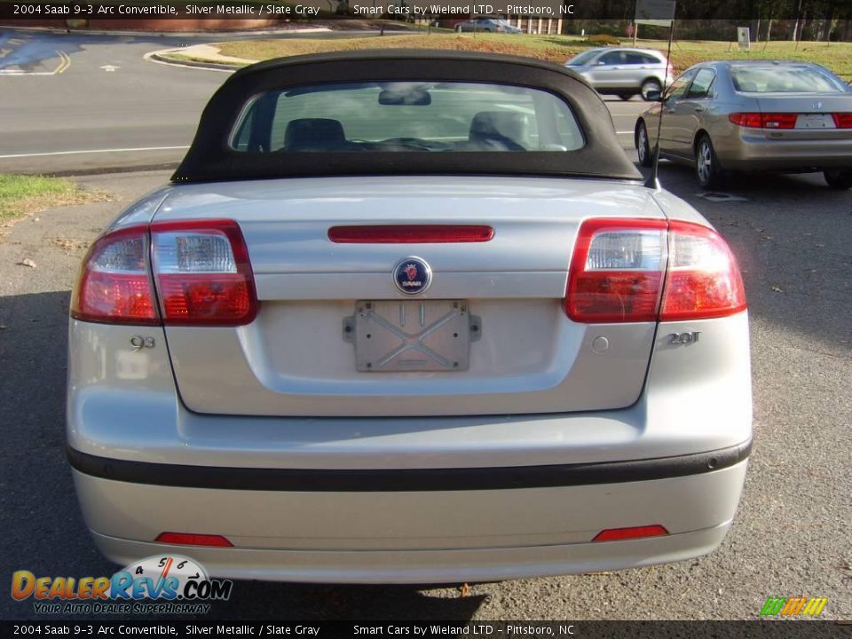 2004 Saab 9-3 Arc Convertible Silver Metallic / Slate Gray Photo #7