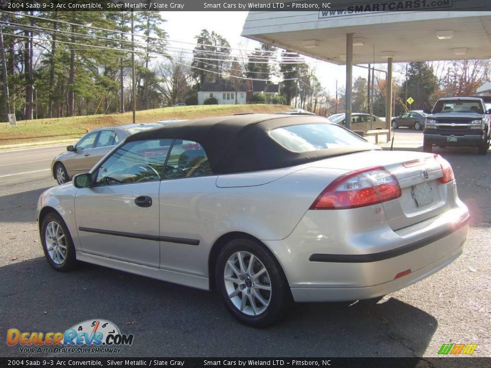 2004 Saab 9-3 Arc Convertible Silver Metallic / Slate Gray Photo #8