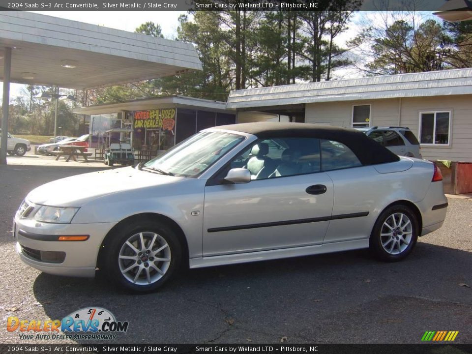 2004 Saab 9-3 Arc Convertible Silver Metallic / Slate Gray Photo #9