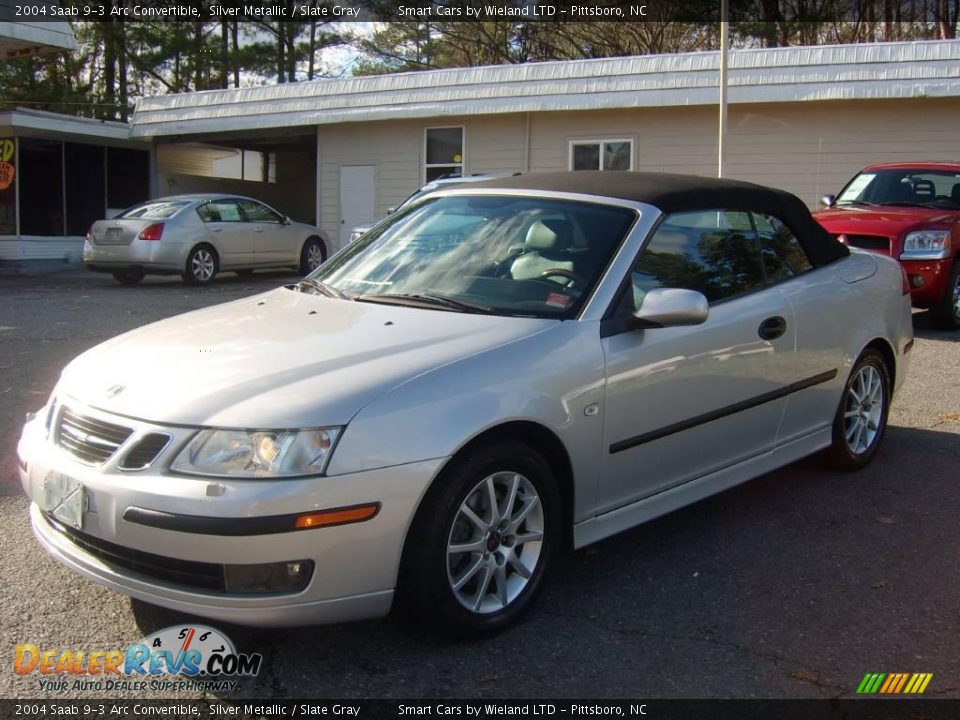 2004 Saab 9-3 Arc Convertible Silver Metallic / Slate Gray Photo #10