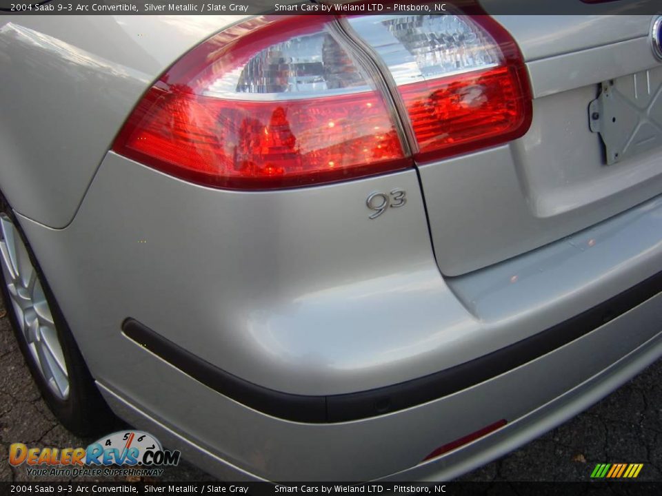 2004 Saab 9-3 Arc Convertible Silver Metallic / Slate Gray Photo #12