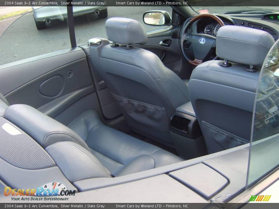 2004 Saab 9-3 Arc Convertible Silver Metallic / Slate Gray Photo #14