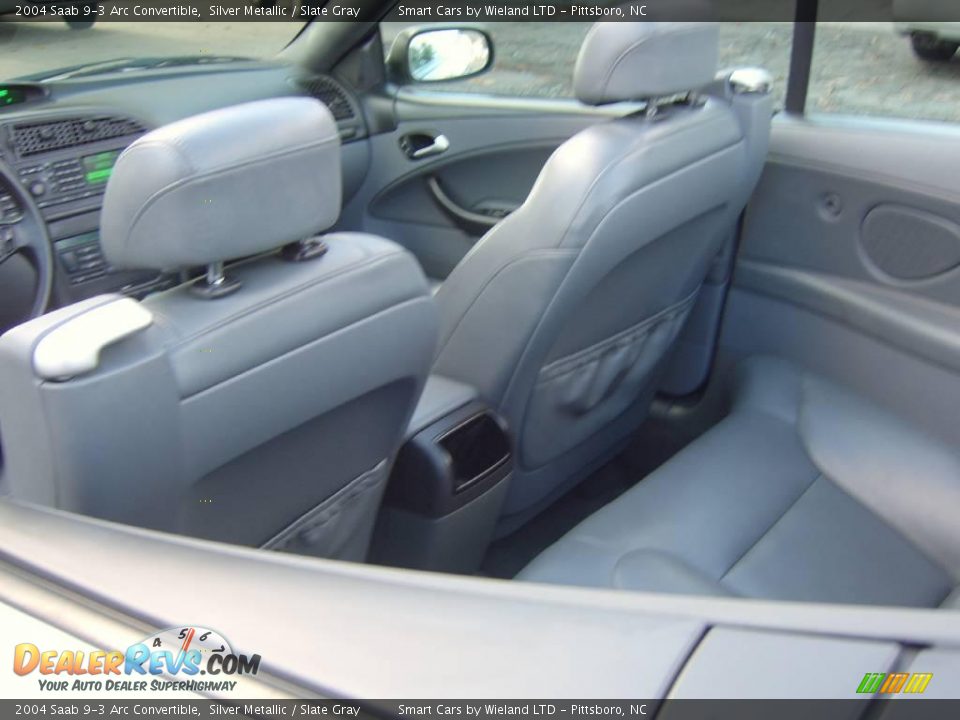 2004 Saab 9-3 Arc Convertible Silver Metallic / Slate Gray Photo #15