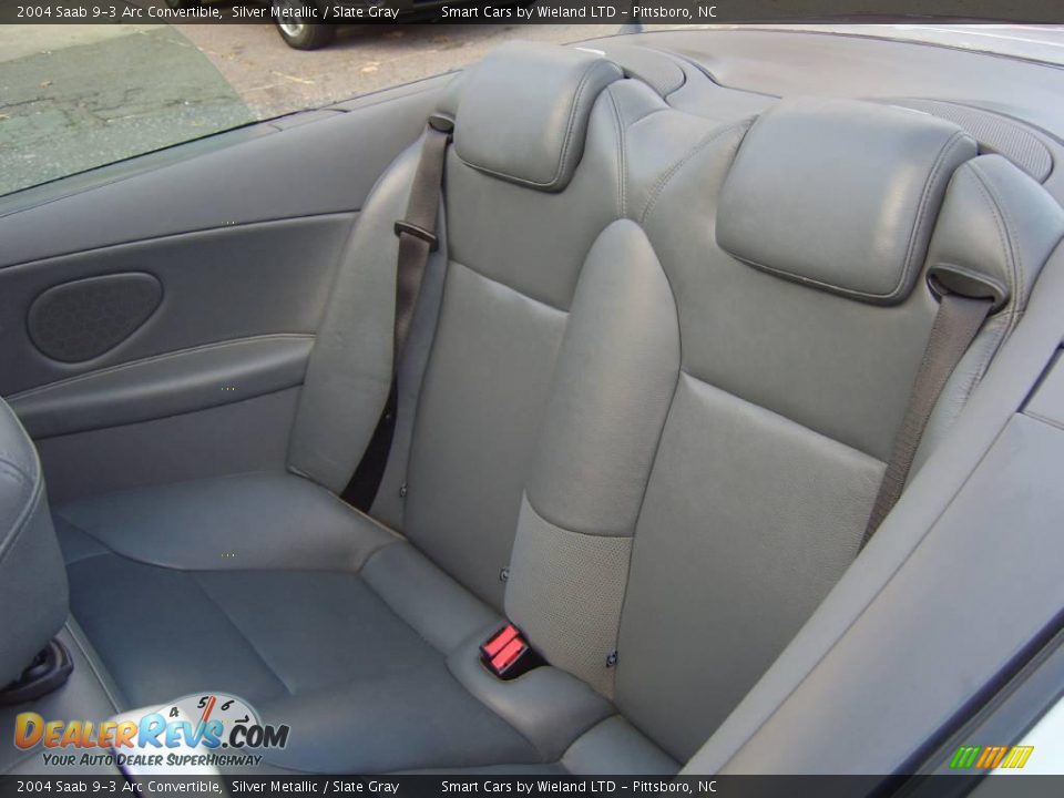 2004 Saab 9-3 Arc Convertible Silver Metallic / Slate Gray Photo #16